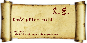 Knöpfler Enid névjegykártya